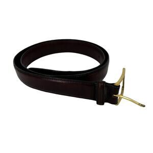 Brighton Leather Belt Men's 36 Brown Anilina Glazed Cowhide Brass Buckle USA